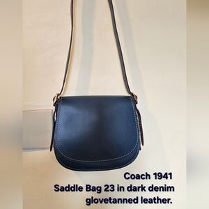 Coach 1941 Saddle 23 Bag, Denim Blue Glovetanned Leather